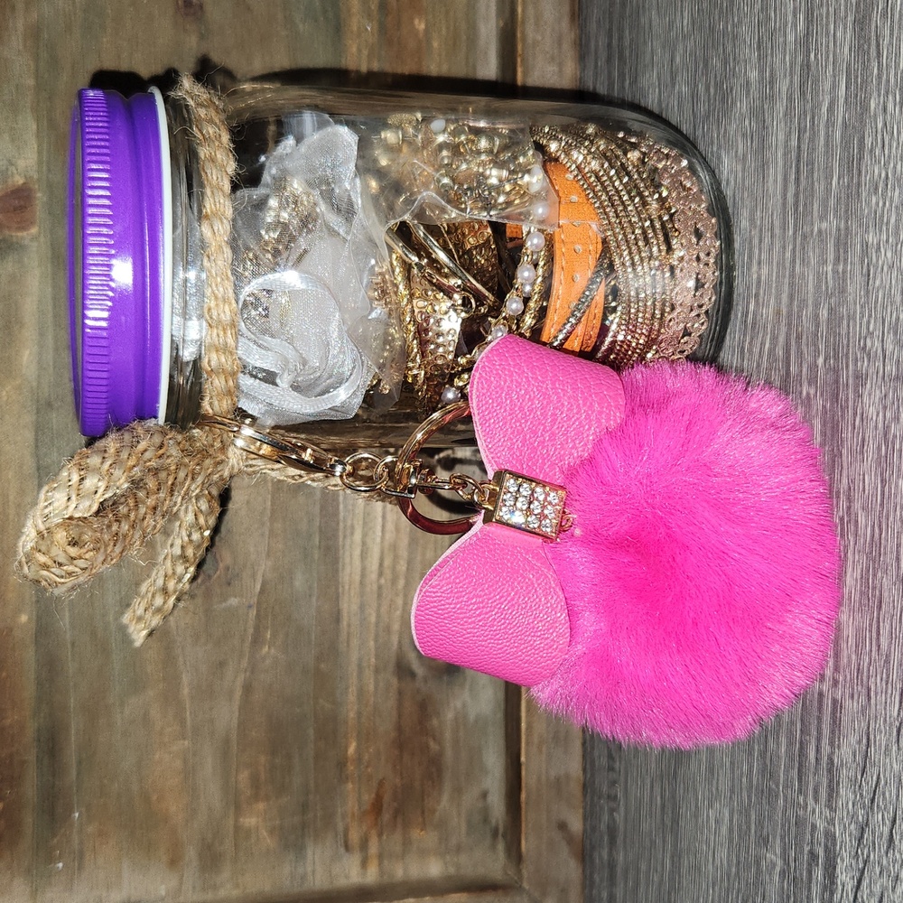 Jewelry Jar with Key Chain